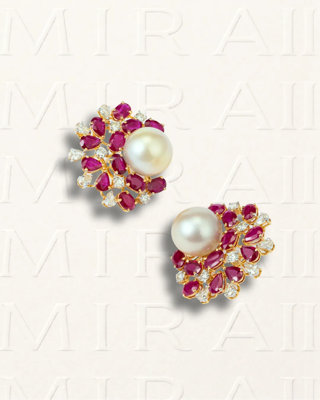 Golden Radiance Cluster Earrings