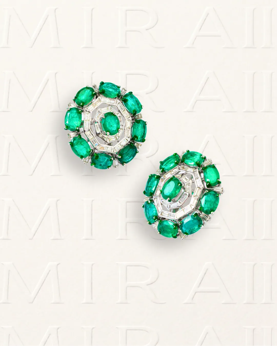 Vintage Ballerina Emerald Earrings