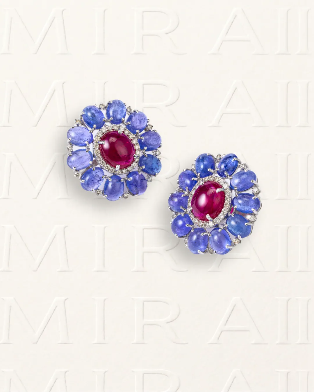 Sunburst Ruby Earrings
