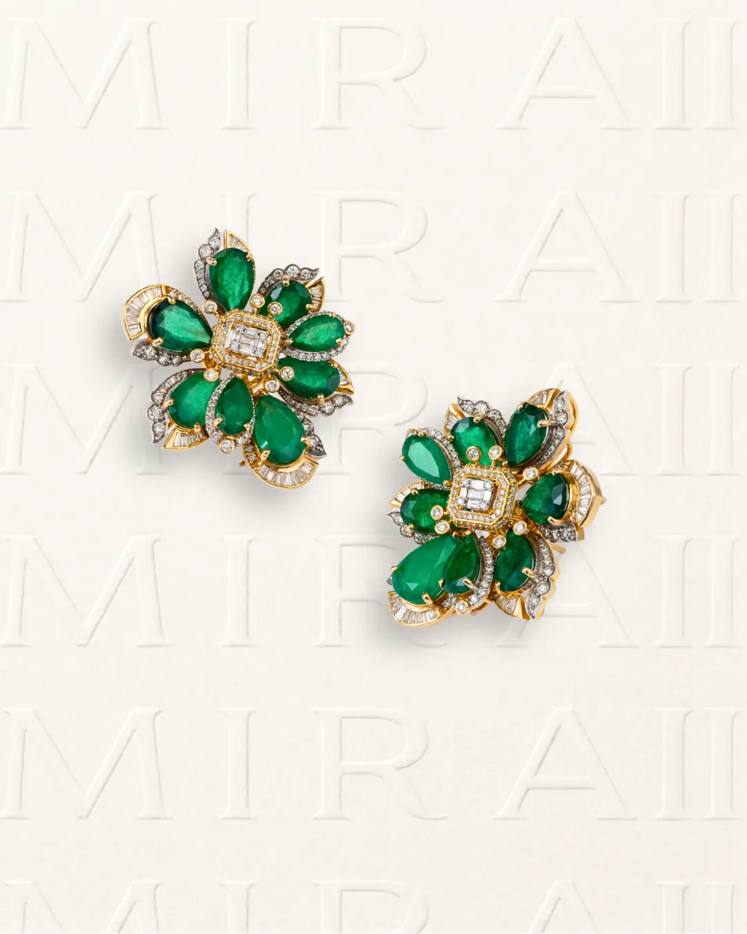 Sculptural Emerald Earrings
