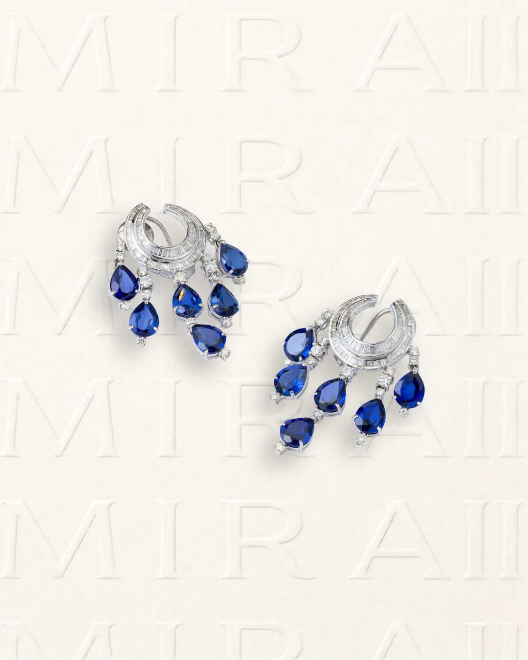 Deep Blue Waterfall Earrings
