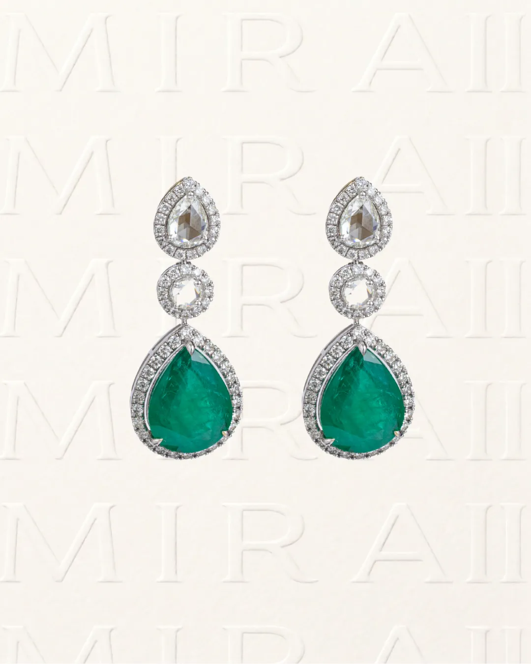 Rose Cut Heritage Drop Earrings